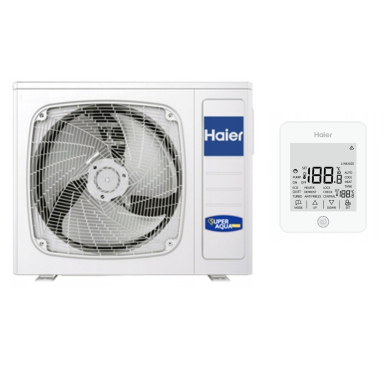 Haier šilumos siurblys oras/vanduo monoblokas AU082FYCRA(HW) su valdymo pultu 8,0kW Haier šilumos siurblys oras/vanduo monoblokas AU082FYCRA(HW) su valdymo pultu 8,0kW