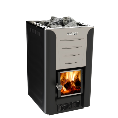 HARVIA Pro20 Black malkinė pirties krosnelė HARVIA Pro20 Black malkinė pirties krosnelė
