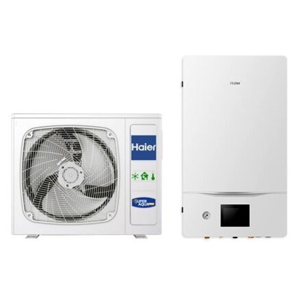 Haier AW082SNCHA / HU102WAMNA šilumos siurblys oras/vanduo 8kW Haier AW082SNCHA / HU102WAMNA šilumos siurblys oras/vanduo 8kW