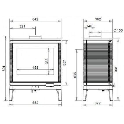 Invicta KAZAN GA, antracitas 9kW 1