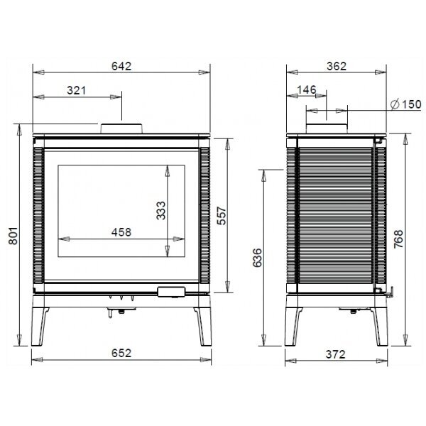Invicta KAZAN GA, antracitas 9kW 1 Invicta KAZAN GA, antracitas 9kW 1