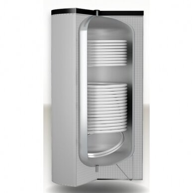 Karšto vandens šildytuvas Cordivari BOLLY2 AP 300 ltr, su dviem gyvatukais, šilumokaičų plotas 1,4 ir 0,9 m² 1