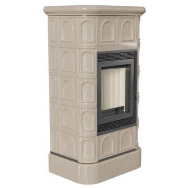 Krosnelė Kratki BLANKA8, su dramblio kaulo spalvos kokliais, 8kW Krosnelė Kratki BLANKA8, su dramblio kaulo spalvos kokliais, 8kW