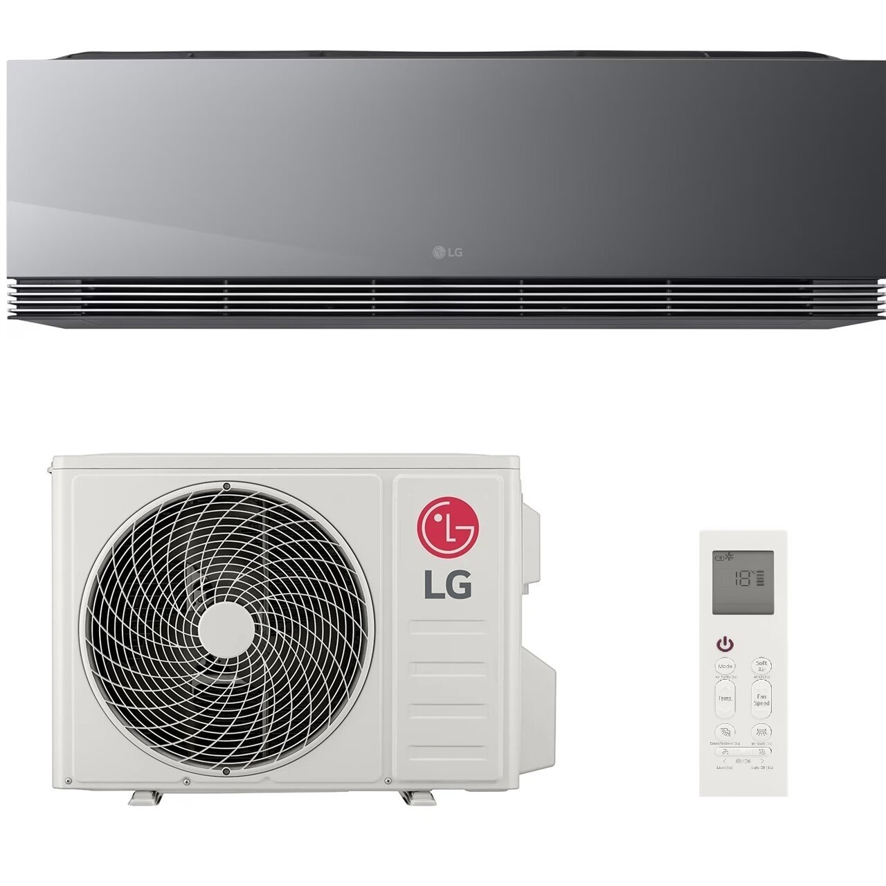 LG Artcool AI Mirror Soft Air AA09SP oro kondicionierius 2,5/3,2kW