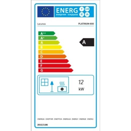 Plieninė krosnelė Lacunza Paltinum 800 12,5kW 5